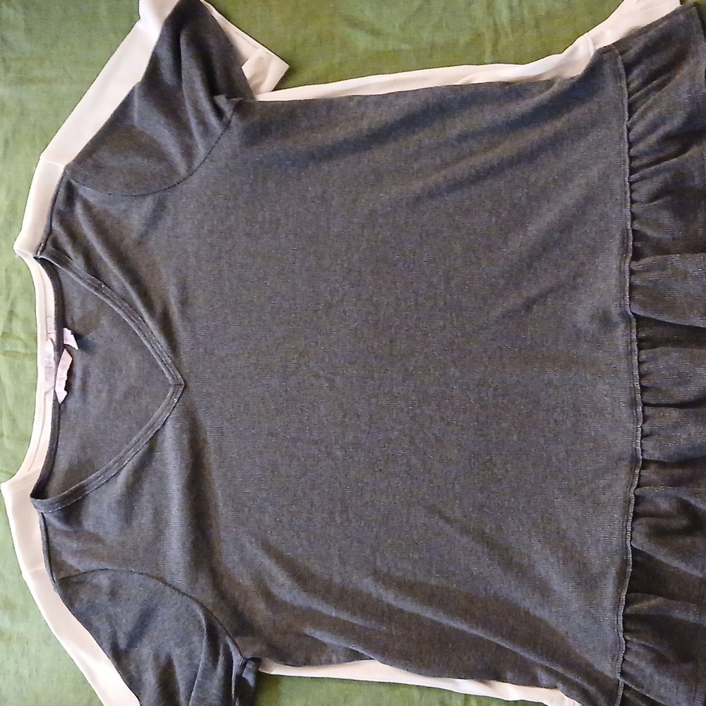 AnyBody Gray and White Tops Set - Picture 4 of 9